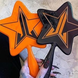 Black with orange Halloween mirror